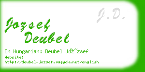 jozsef deubel business card